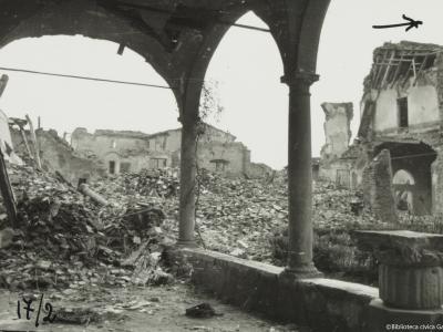 Rimini, via 4 Novembre, Museo civico (ex convento di San Francesco), 1944 (Foto Moretti Film, album dei provini)